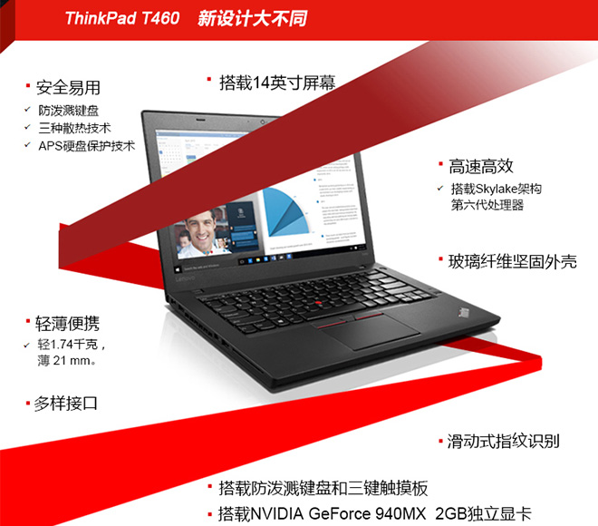 ThinkPad T460商务笔记本电脑
