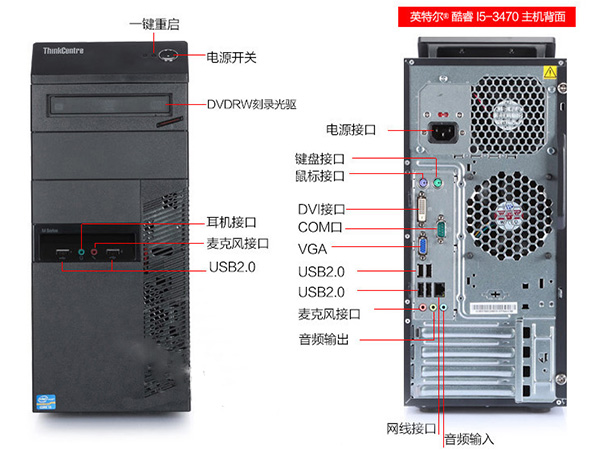 联想M4350t商用办公台式电脑