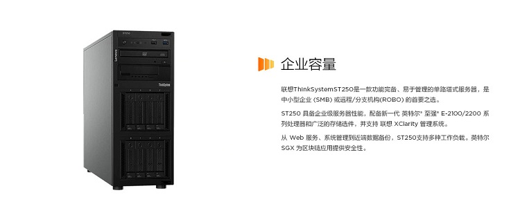 联想ThinkSystem ST250 服务器