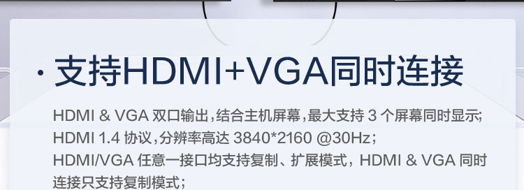 联想USB-C转HDMI&VGA视频转换器 (36004205)